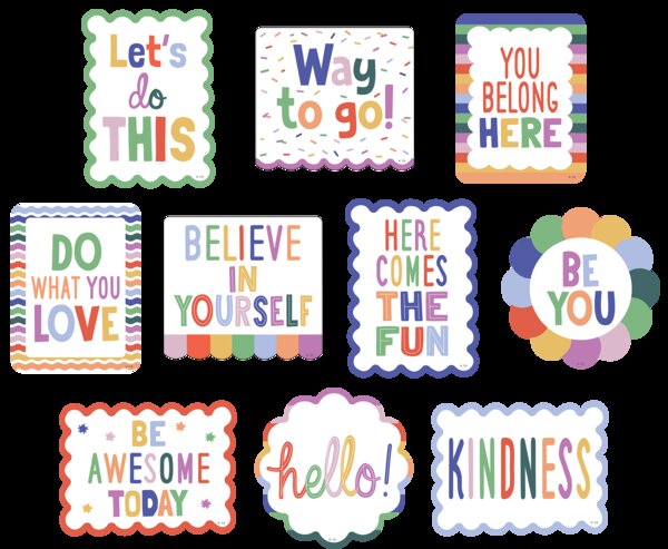 TCR9366 Color Crush Positive Sayings Accents Image