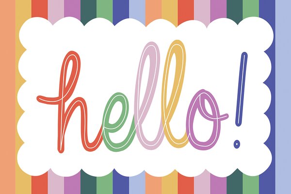 TCR9381 Color Crush Hello Postcards Image