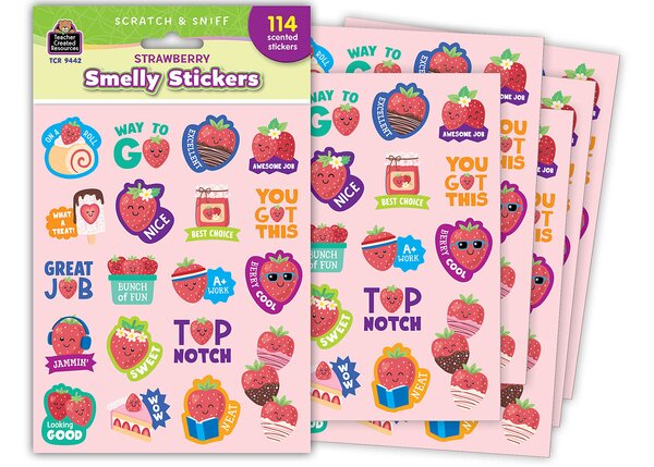 TCR9442 Strawberry Smelly Stickers Image