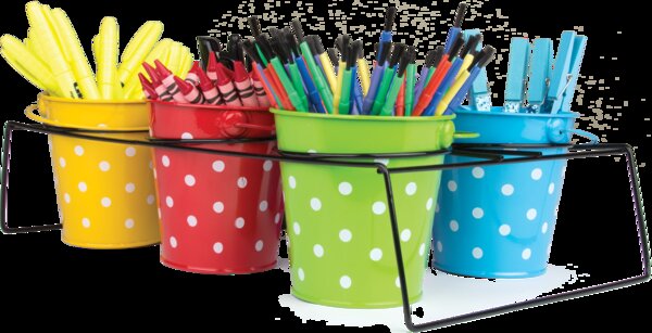 TCR9487 Polka Dot Buckets & Caddy Set Image