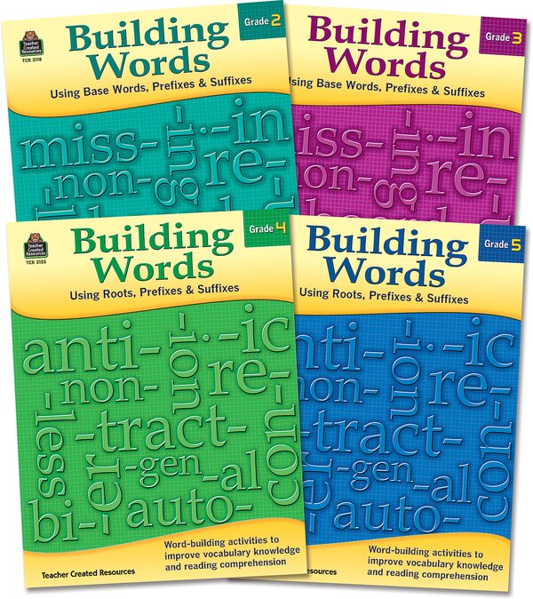 TCR9564 Building Words: Using Base Words, Prefixes & Suffixes Set Image