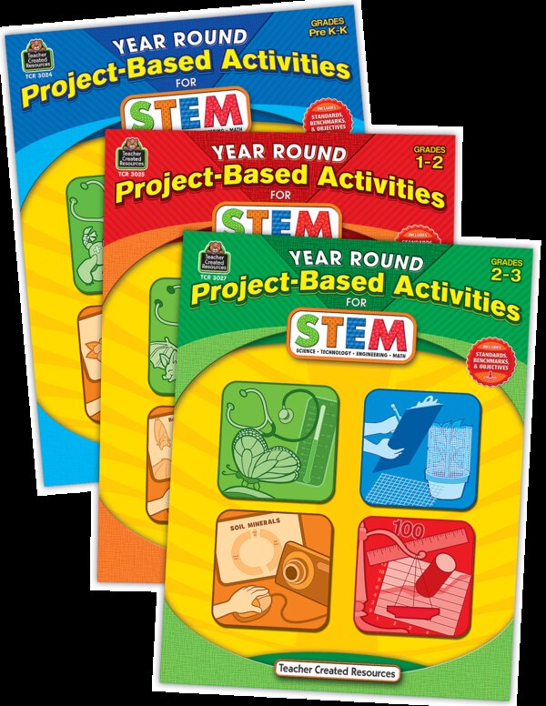 TCR9636 Year Round Project-Based Activities for STEM Set (3 bks) Image