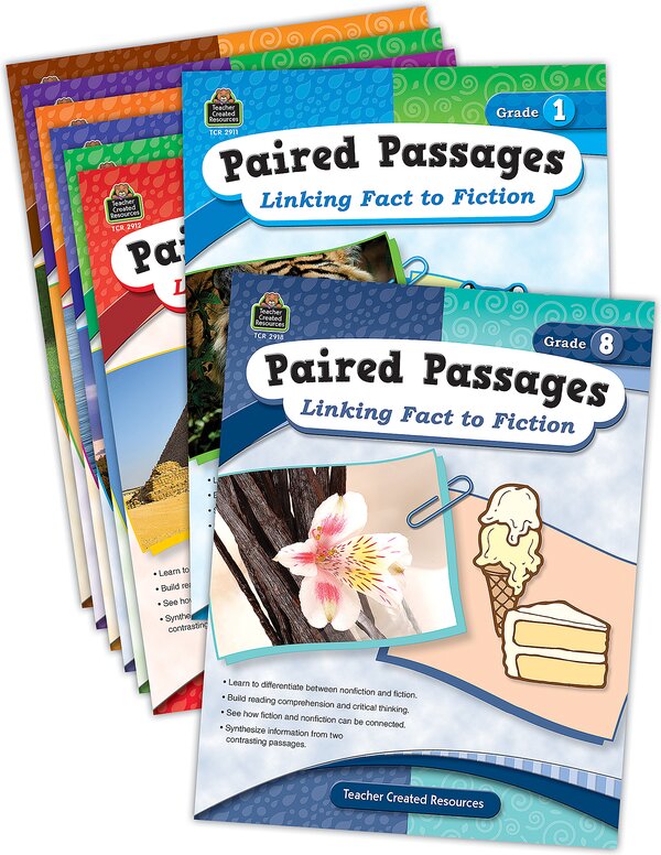 TCR9685 Paired Passages: Linking Fact to Fiction Set (8 bks) Image