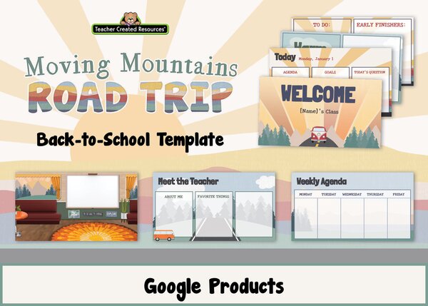 Moving Mountains Road Trip Back to School Template