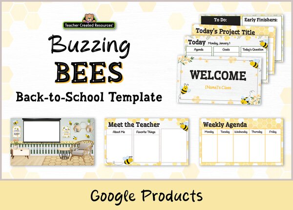 Buzzing Bees Back to School Template