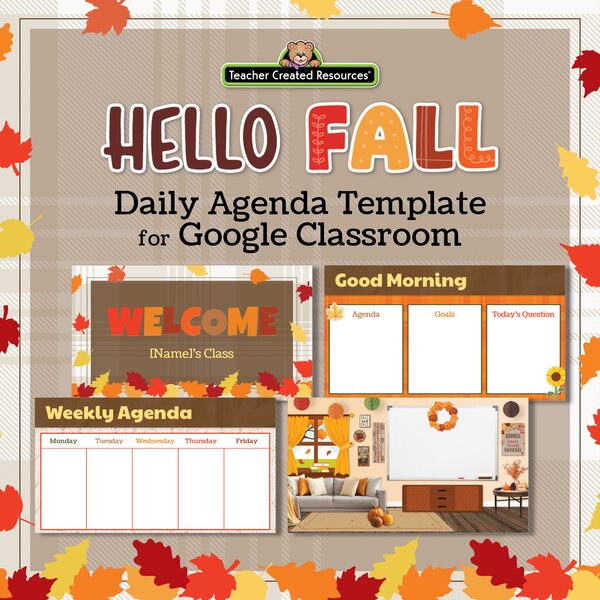 TCRGS012 Hello Fall Daily Agenda Template Image