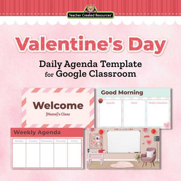 Valentine's Day Daily Agenda Template