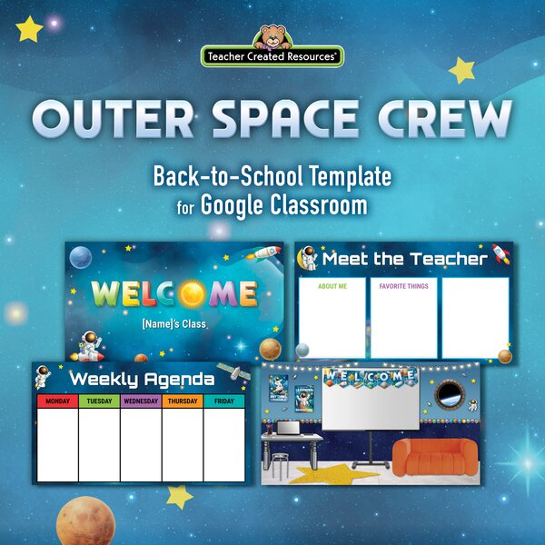 TCRGS018 Outer Space Crew Back to School Template Image