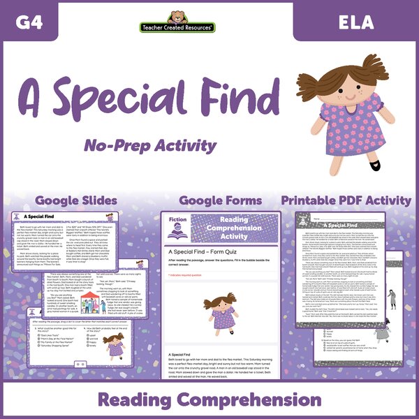 TCRGS10016 A Special Find - Reading Comprehension Activity Google Slides Image