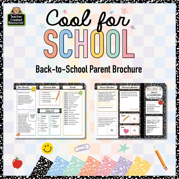 Cool for School Back-to-School Parent Brochure Google Slides