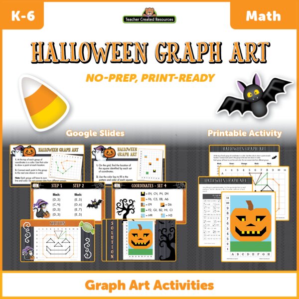 TCRGS10059 Halloween Graph Art Activity Google Slides Image