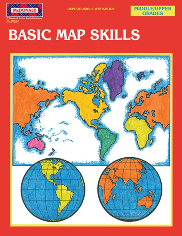 TCRR651 Basic Map Skills Reproducible Workbook Image