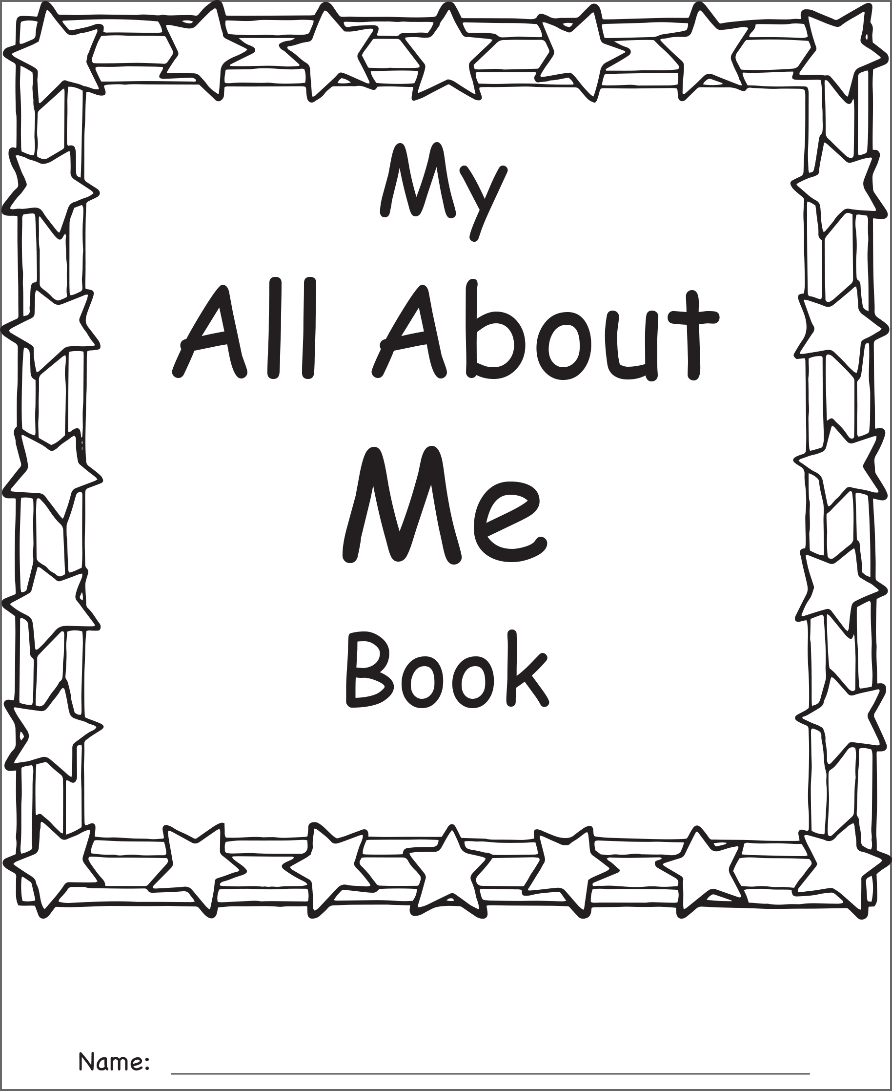 All About Me Books Printables Free