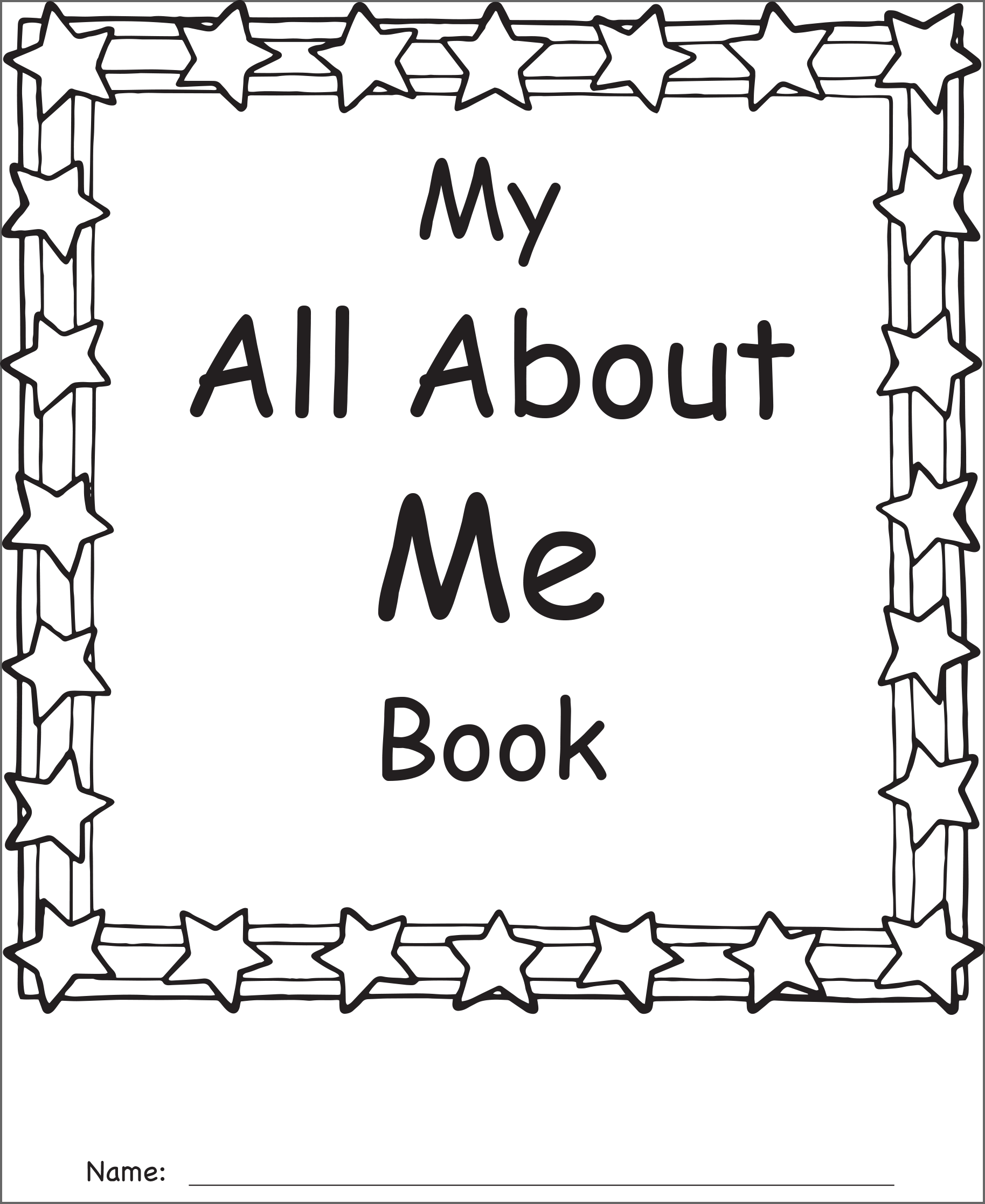 Printable All About Me Book Template Printable Templates