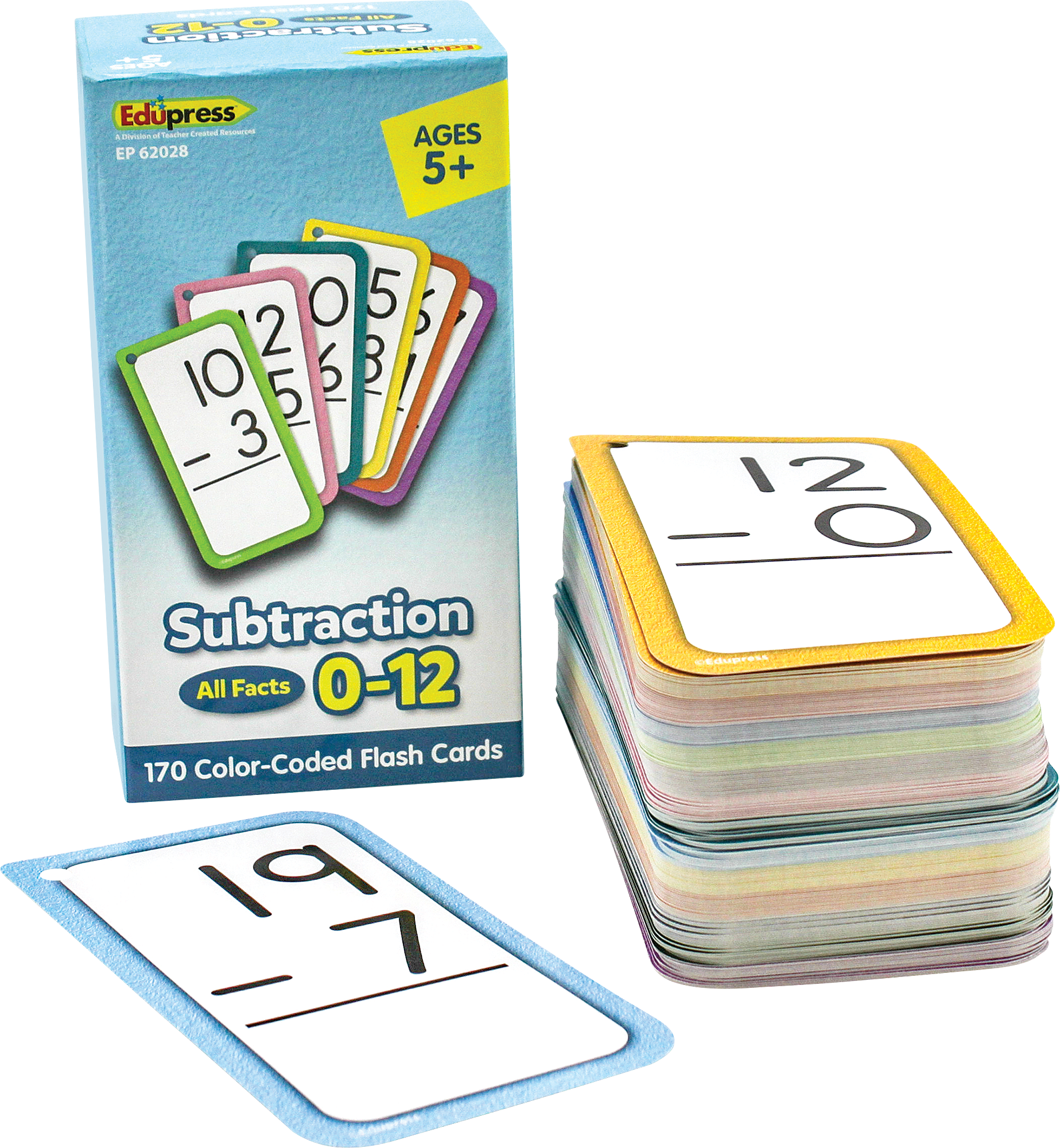 Subtraction Flash Cards - All Facts 0–12 - TCR62028 | Teacher Created