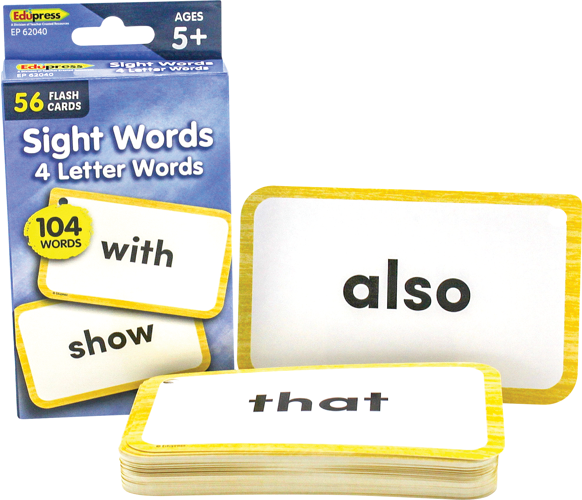 Sight Words Flash Cards 4 Letter Words TCR62040 Teacher Created 