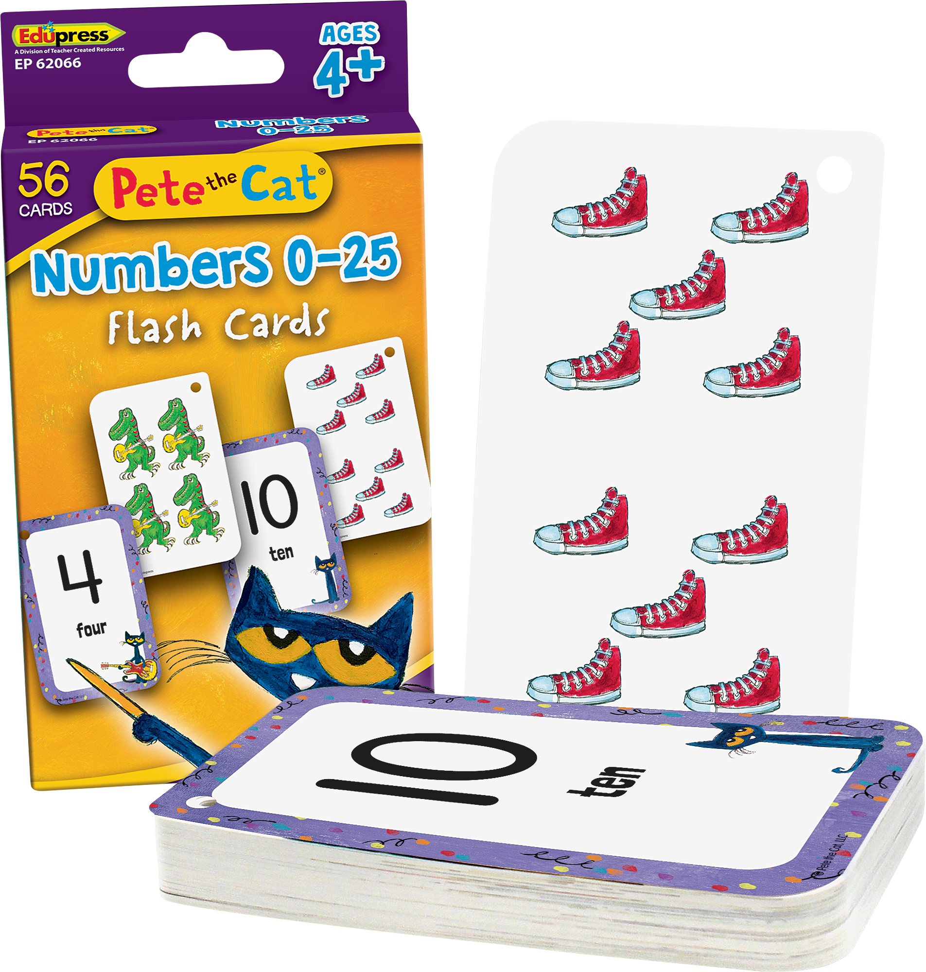 Pete the CatÂ® Numbers 0â€“25 Flash Cards