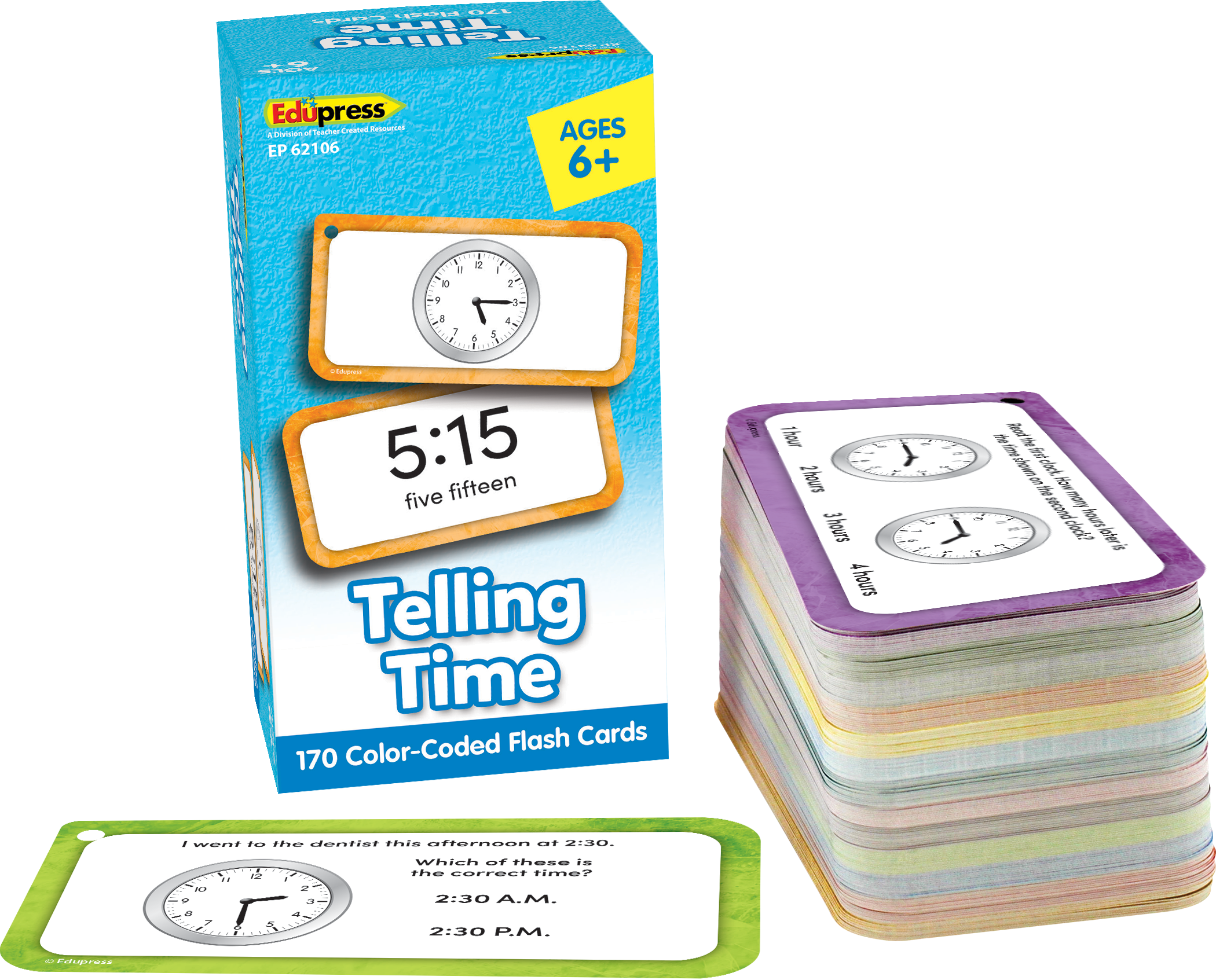 Telling Time Flash Cards Deluxe Set - TCR62106 | Teacher Created Resources