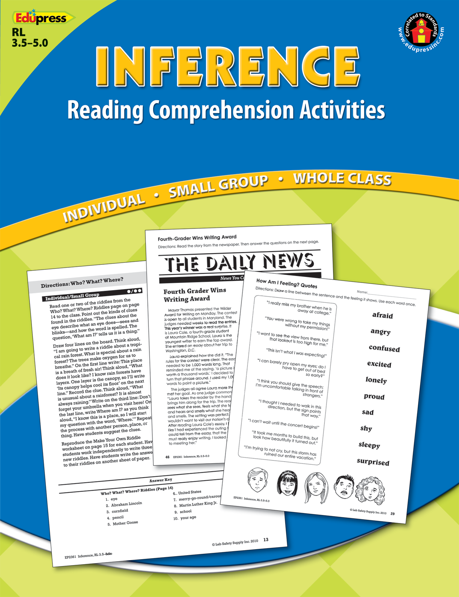Reading Comprehension Book Inference Blue Level - TCR62361 ...