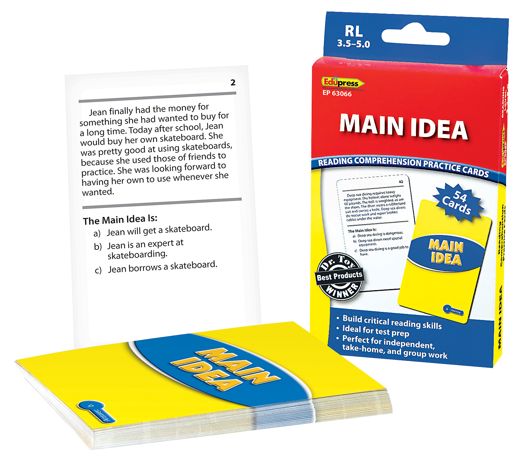 Main Idea Practice Cards Blue Level - TCR63066 | Teacher Created Resources