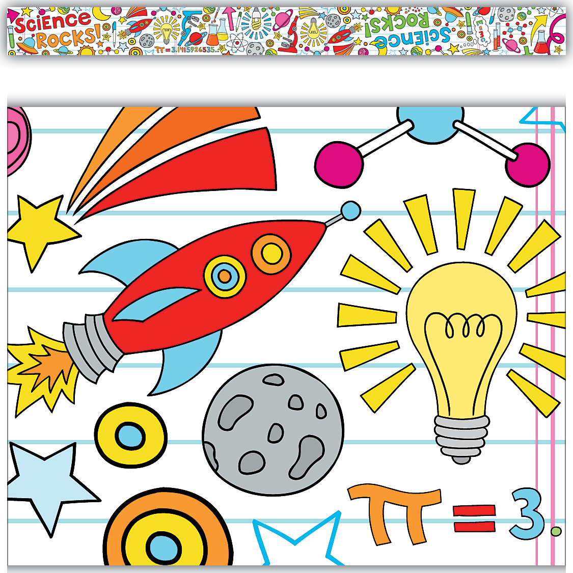 thumbnail image 2 of GuassLee 120Ft Bulletin Board Decorations Science Bulletin Board Borders, Back To School Science Lab Border Trim For First Day Of School Classroom Home Office S 2 of 13