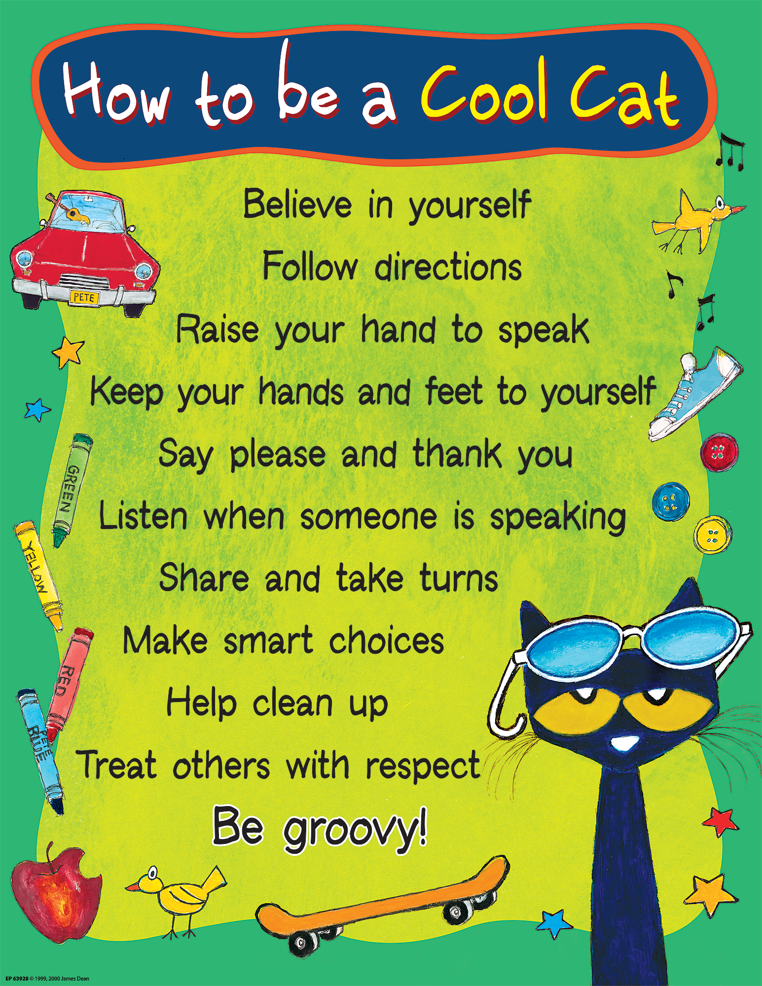 Pete the CatÂ® How to be a Cool Cat Chart