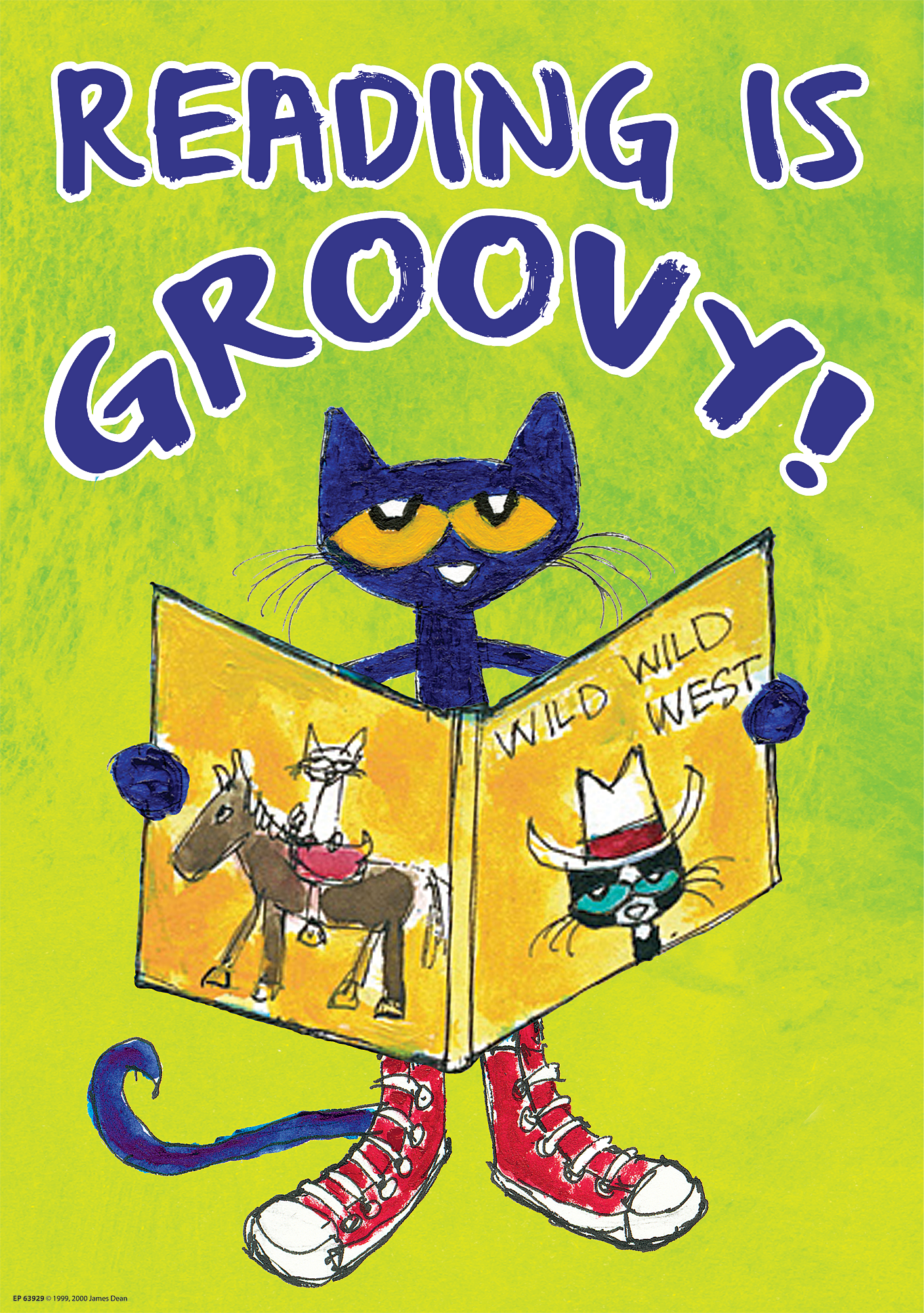 Pete the CatÂ® Reading Is Groovy Positive Poster