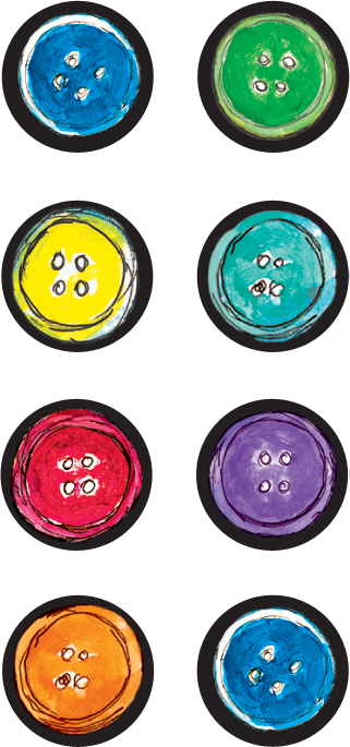 Pete the CatÂ® Groovy Buttons Mini Stickers