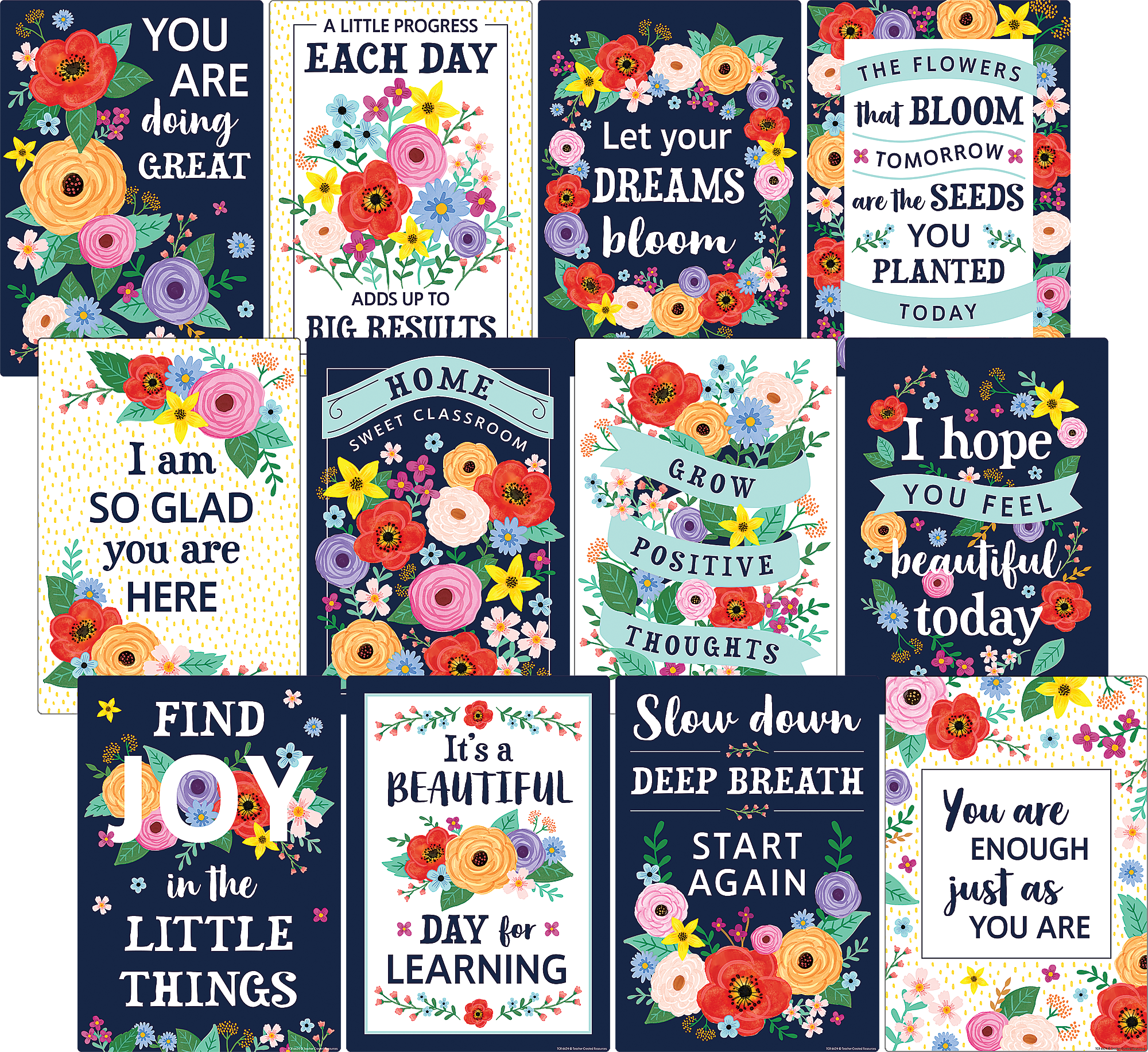 wildflowers-positive-sayings-small-poster-pack-tcr6624-teacher