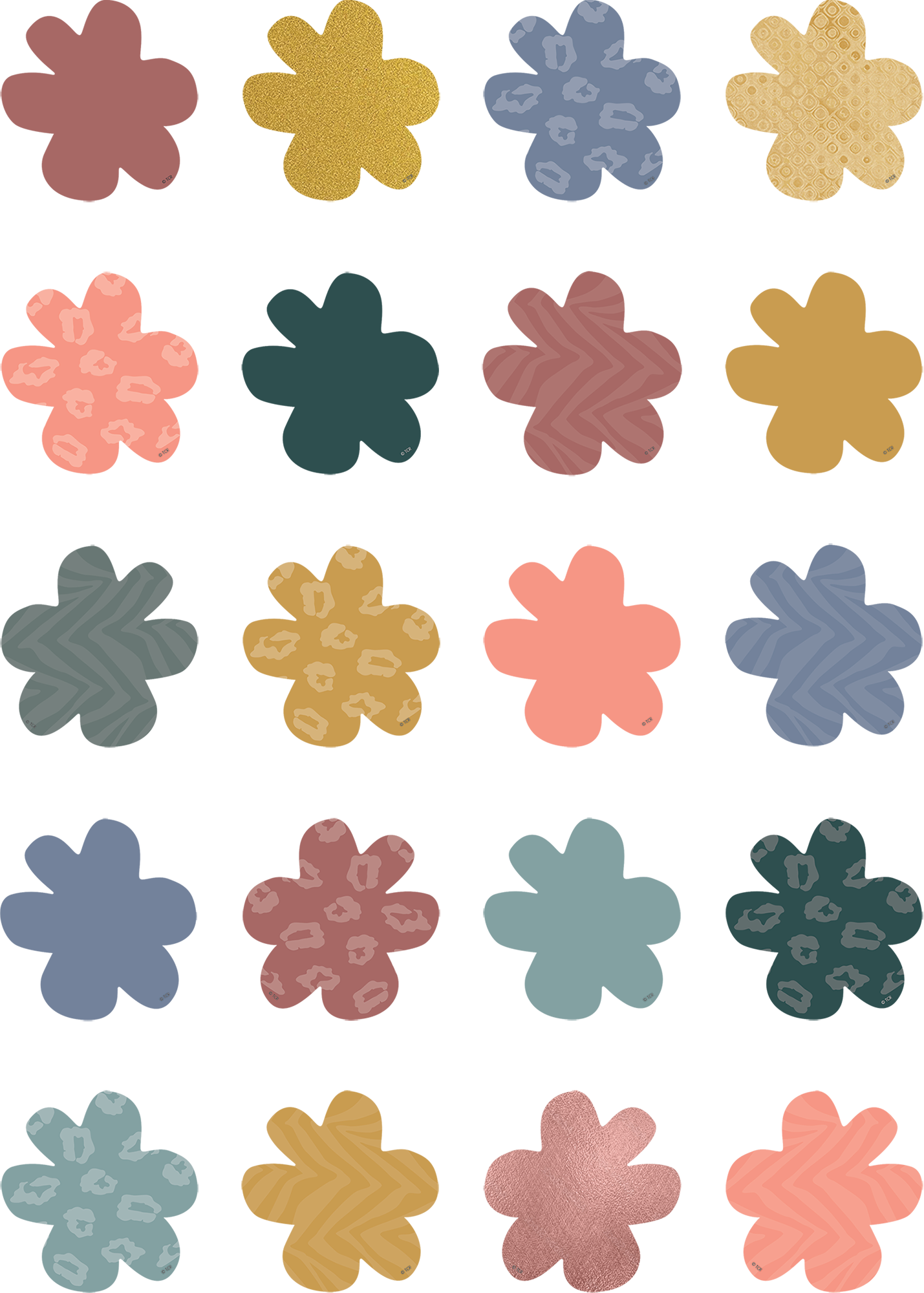 Wonderfully wild flowers mini accents tcr6682 teacher created resources