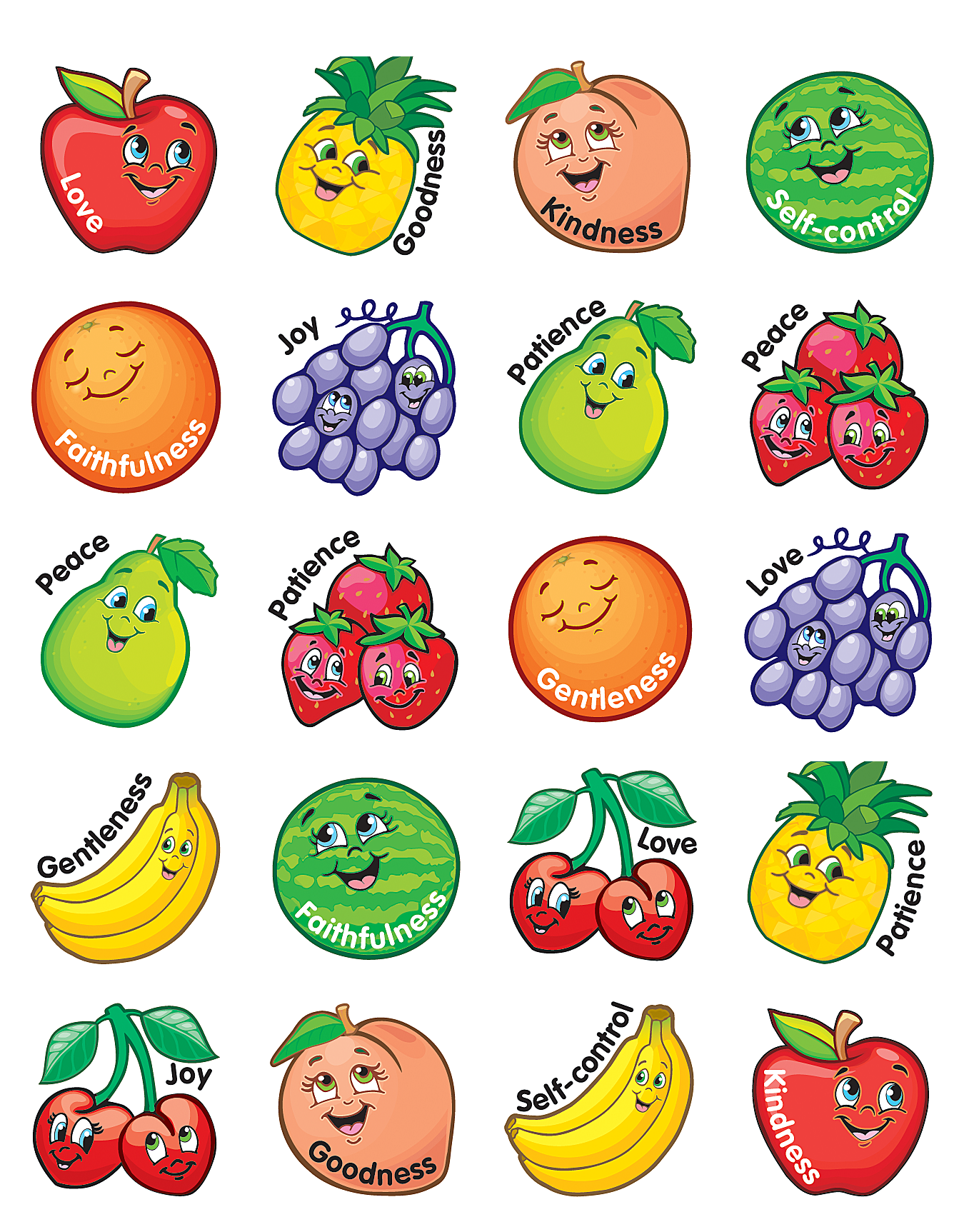 Fruit of the Spirit Stickers - TCR7041 | Teacher Created Resources