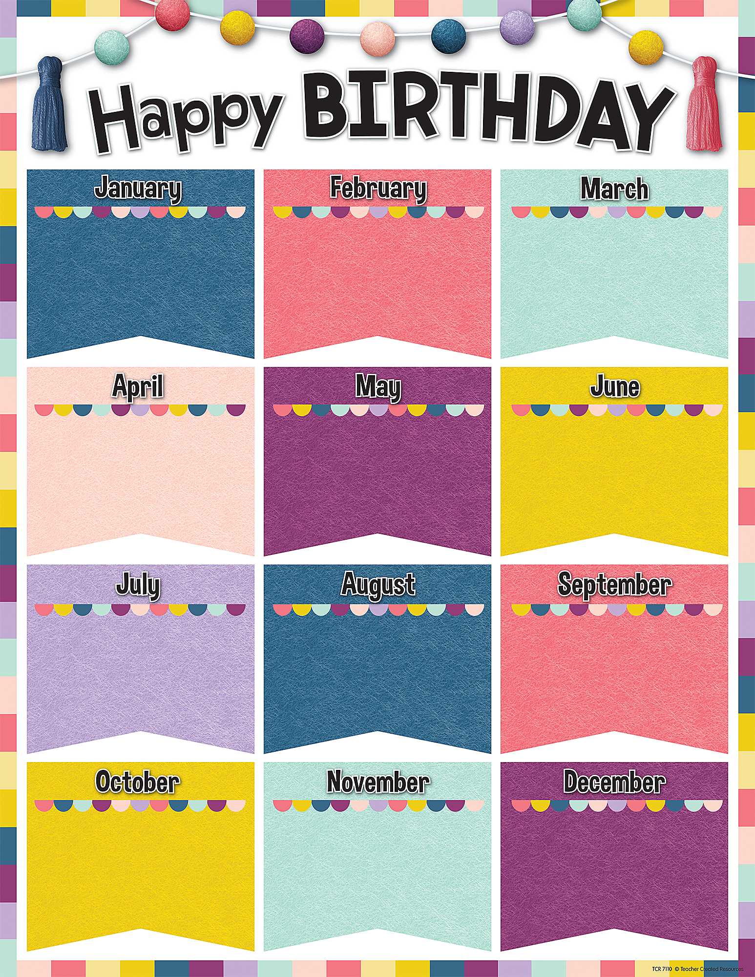 Oh Happy Day Happy Birthday Chart - TCR7110