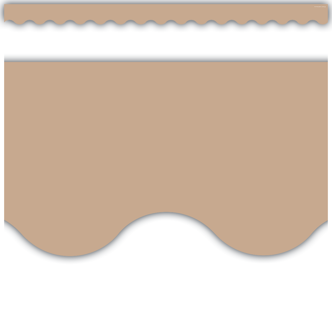 Teacher Created Resources Light Brown Scalloped Border Trim TCR7129 