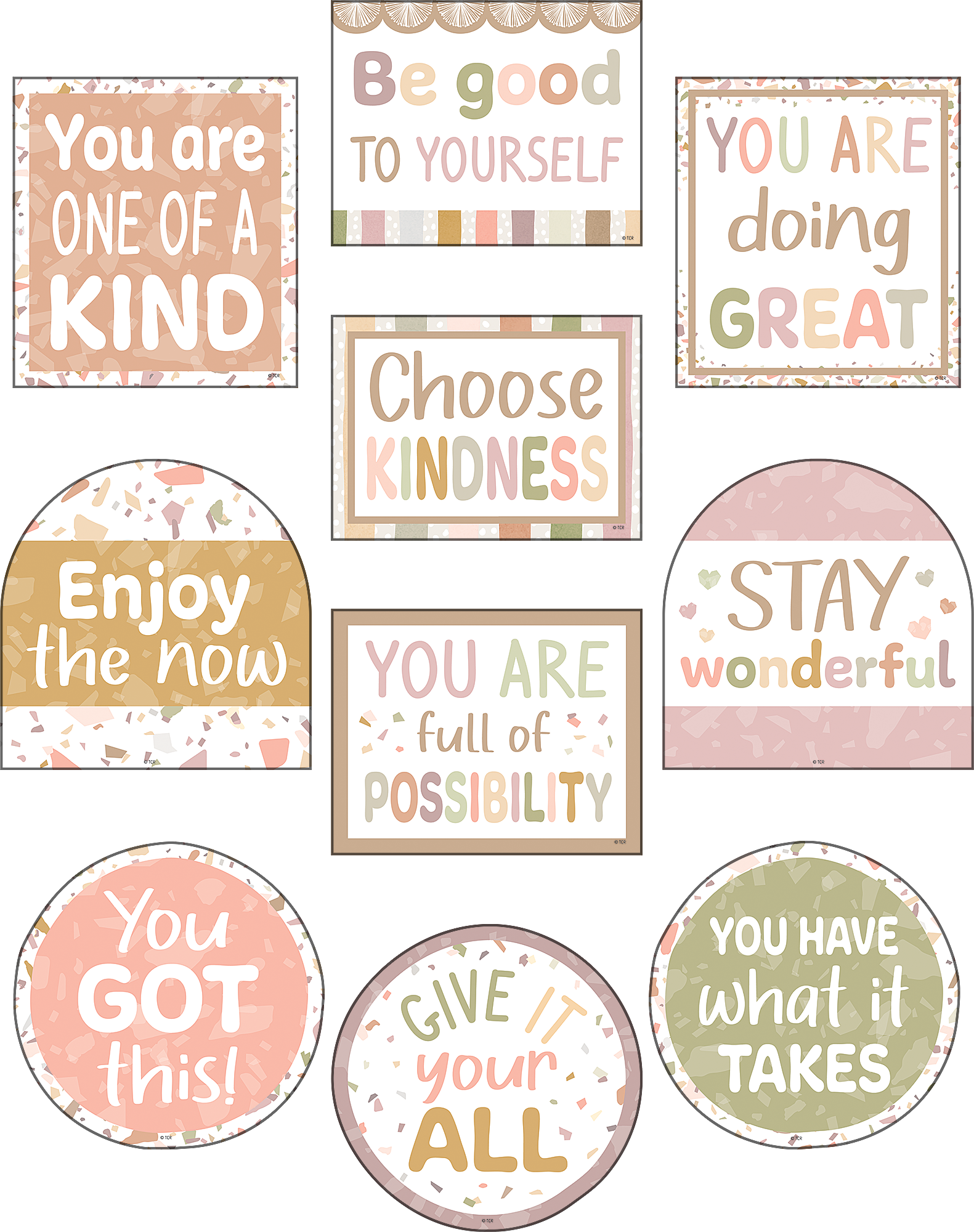 Terrazzo Tones Positive Sayings Accents - Tcr7219 