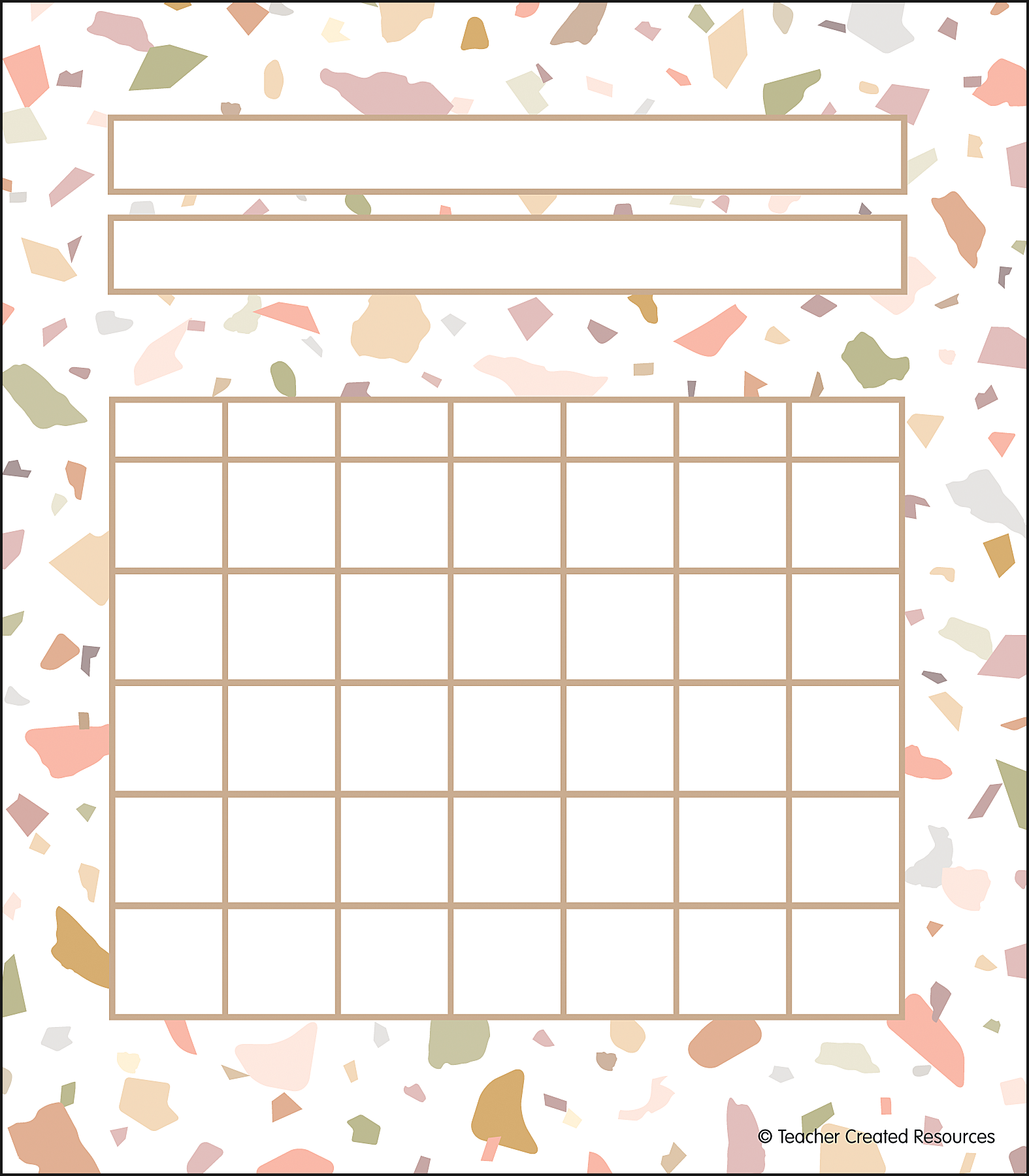 Teacher Created Resources Terrazzo Tones Incentive Charts, 36 Per Pack 6 Packs