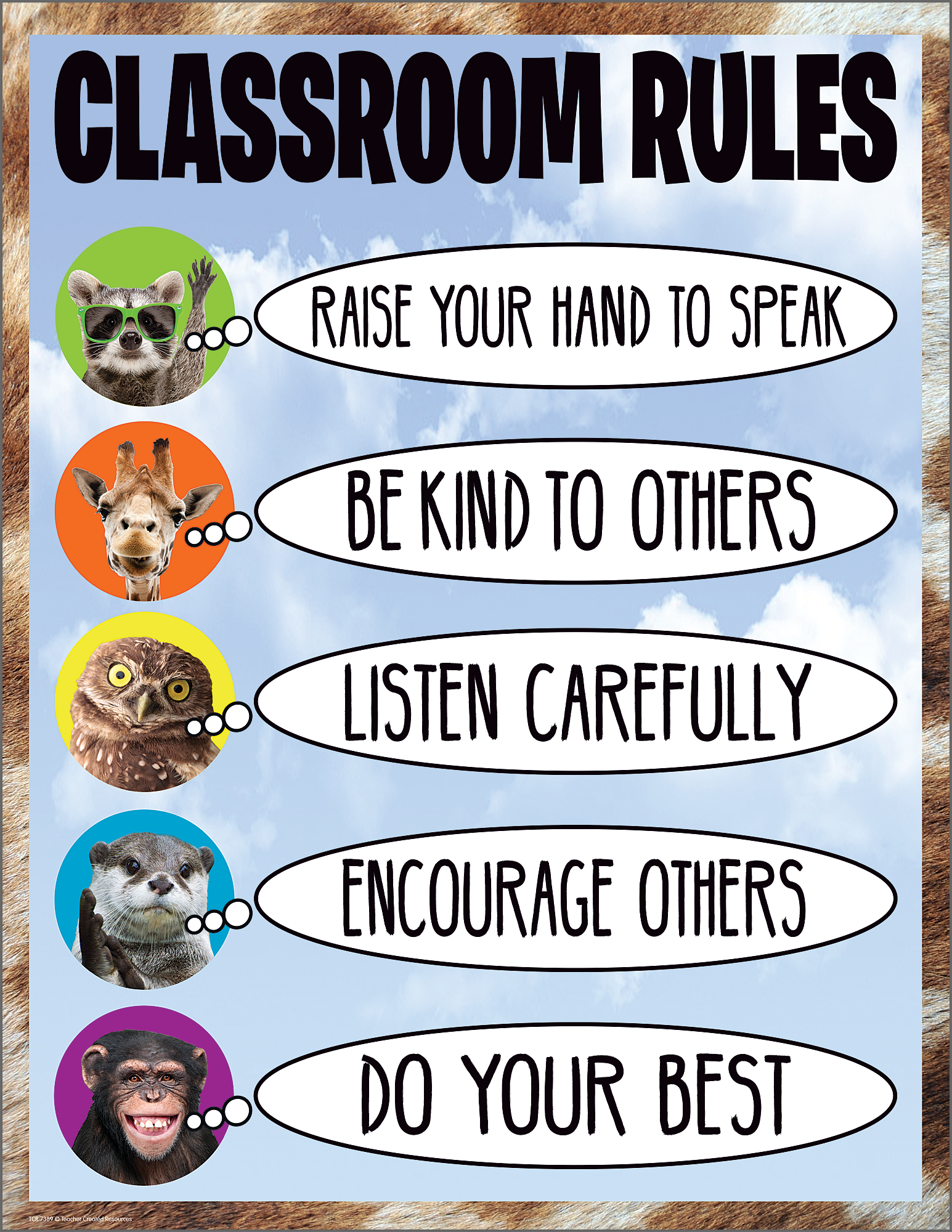 Wild Ruls Image Go Wild Animals Classroom Rules Chart - TCR7389 | Teacher Created Resources