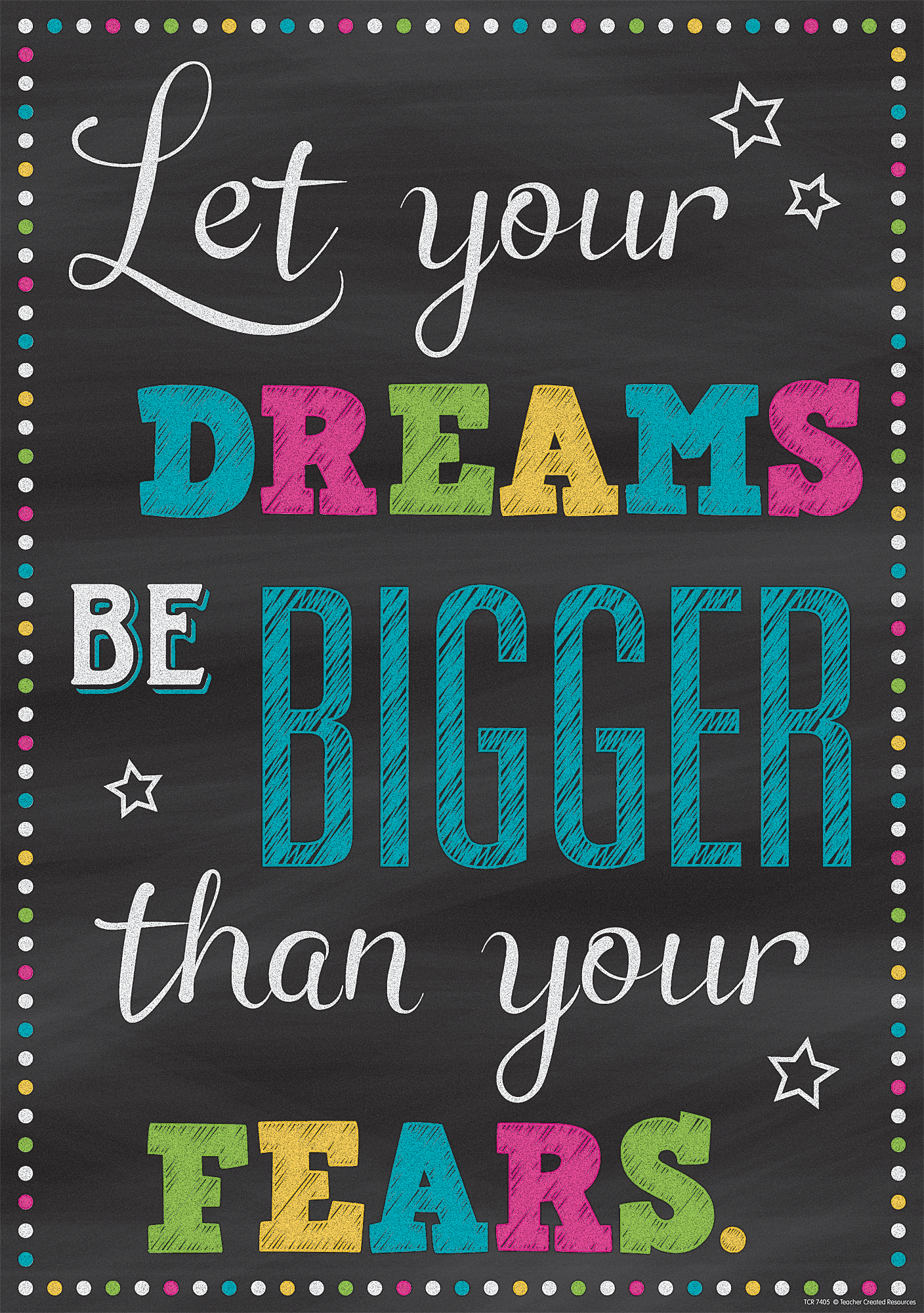 Let Your Dreams Be Bigger Than Your Fears Positive Poster