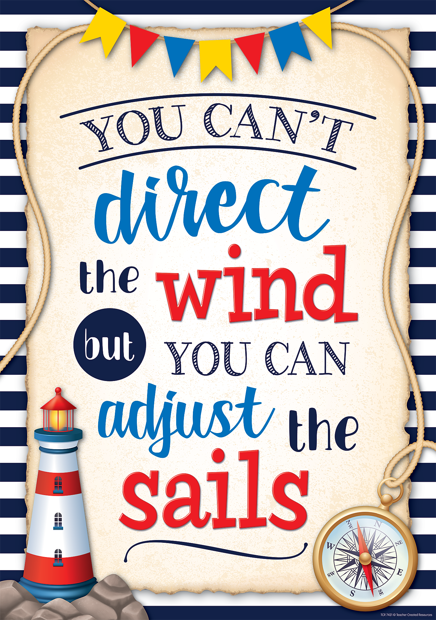 You Can't Direct the Wind but You Can Adjust the Sails Positive Poster