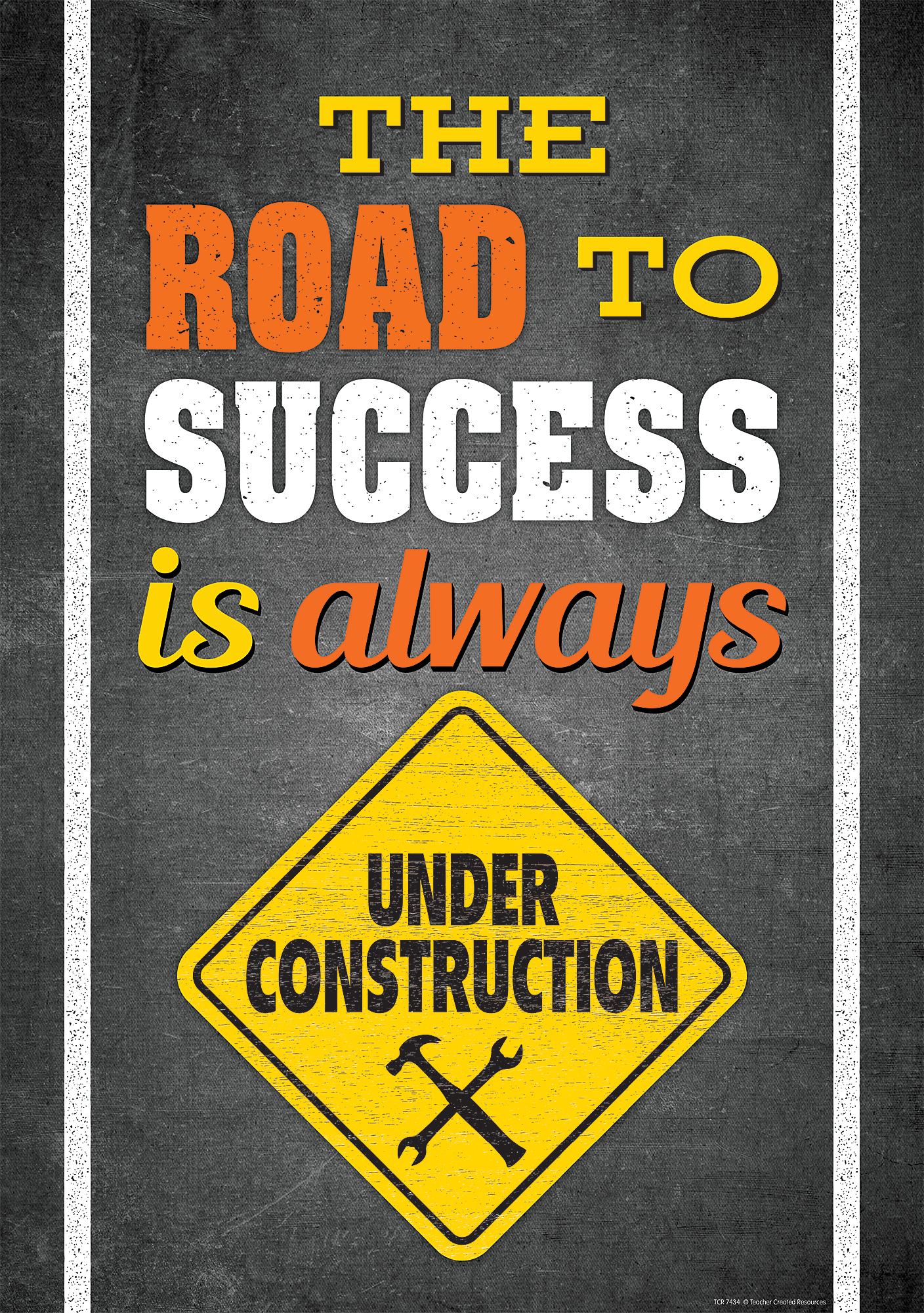 The Road To Success Is Always Under Construction Positive Poster - TCR7434  | Teacher Created Resources