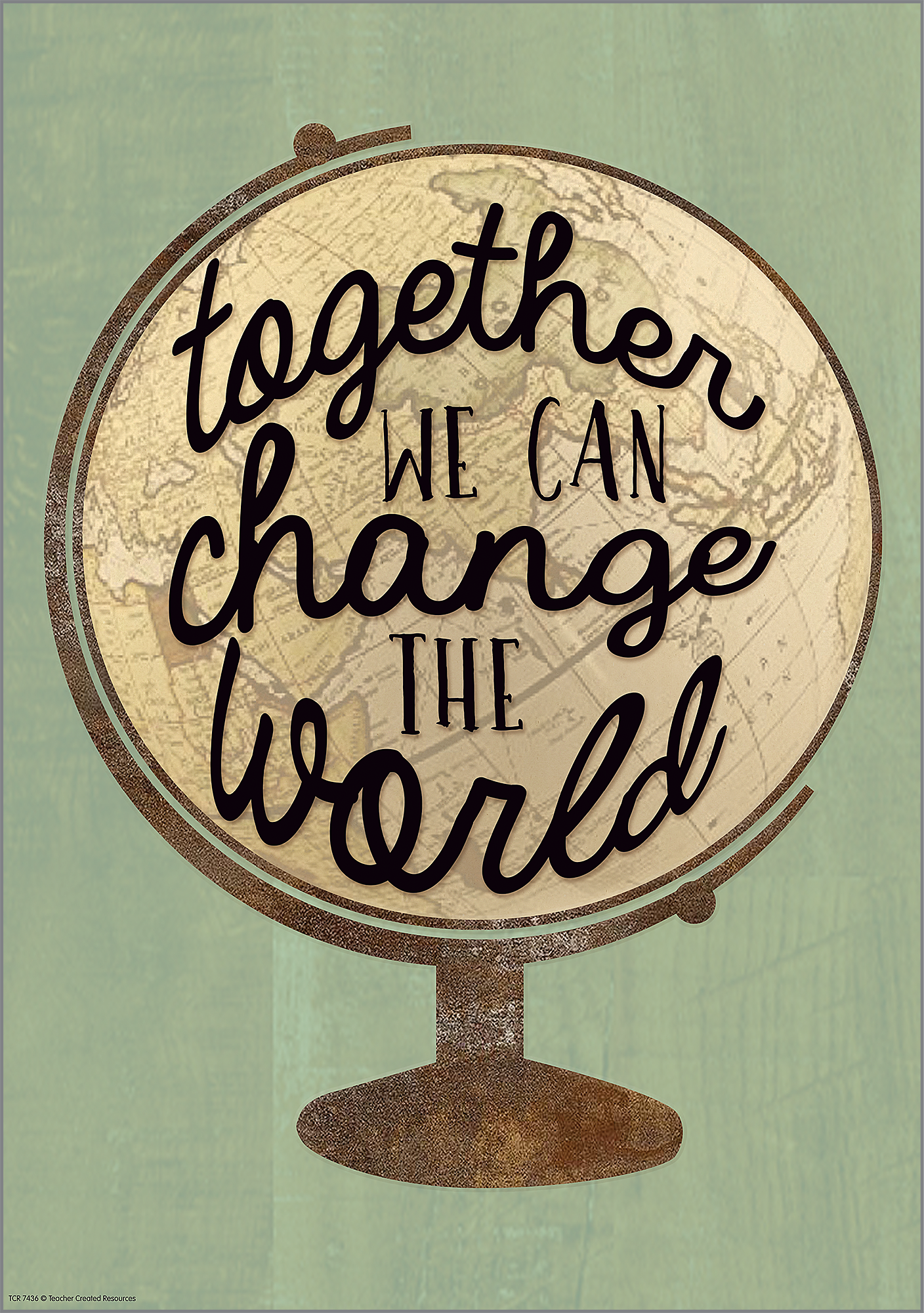 Together We Can Change the World Positive Poster TCR7436