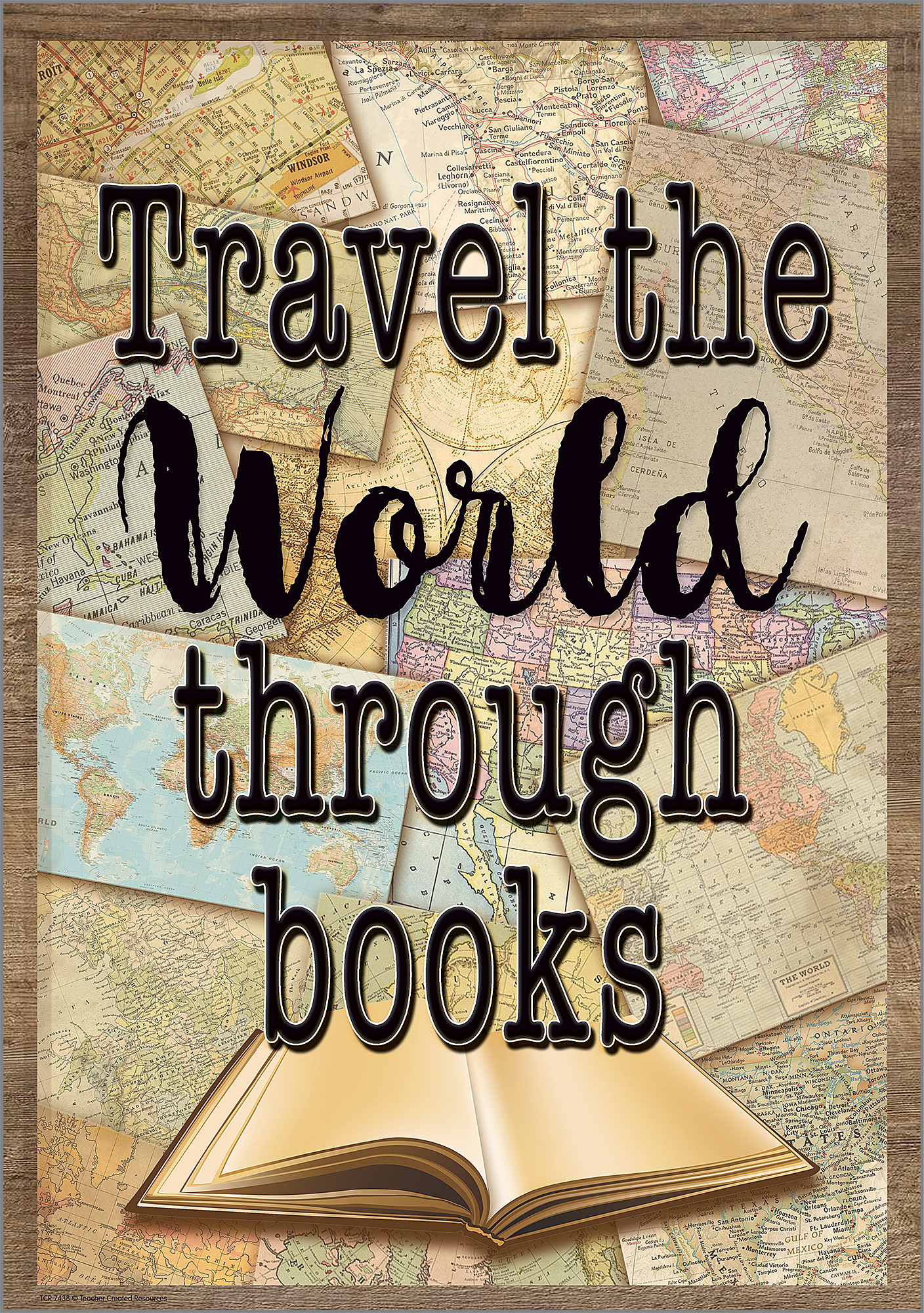 Travel the World Through Books Positive Poster - TCR7438 | Teacher