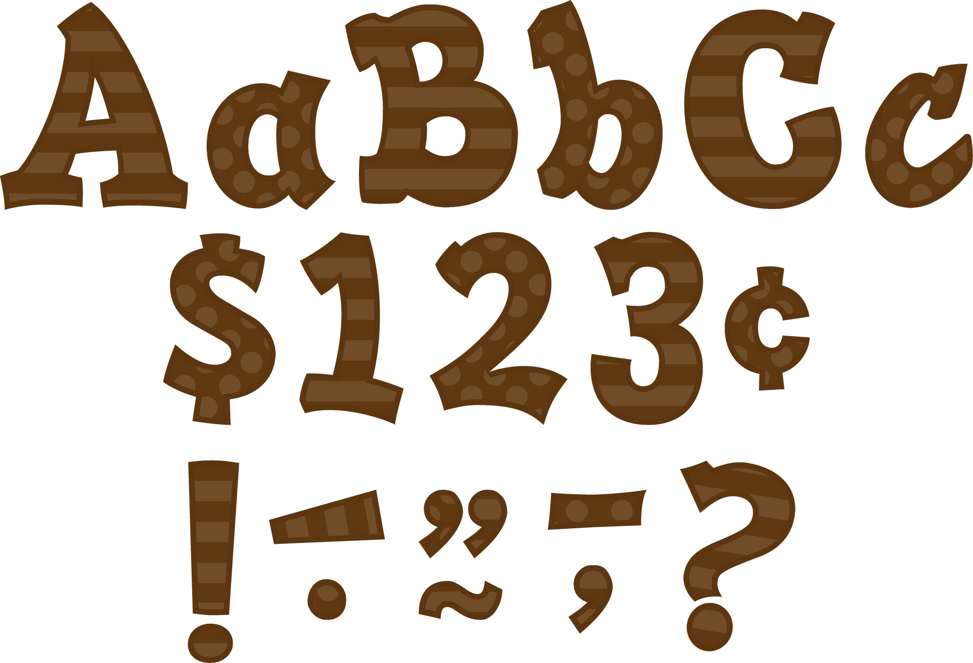 Brown Sassy Solids 5" Letters TCR75263 Teacher Created Resources