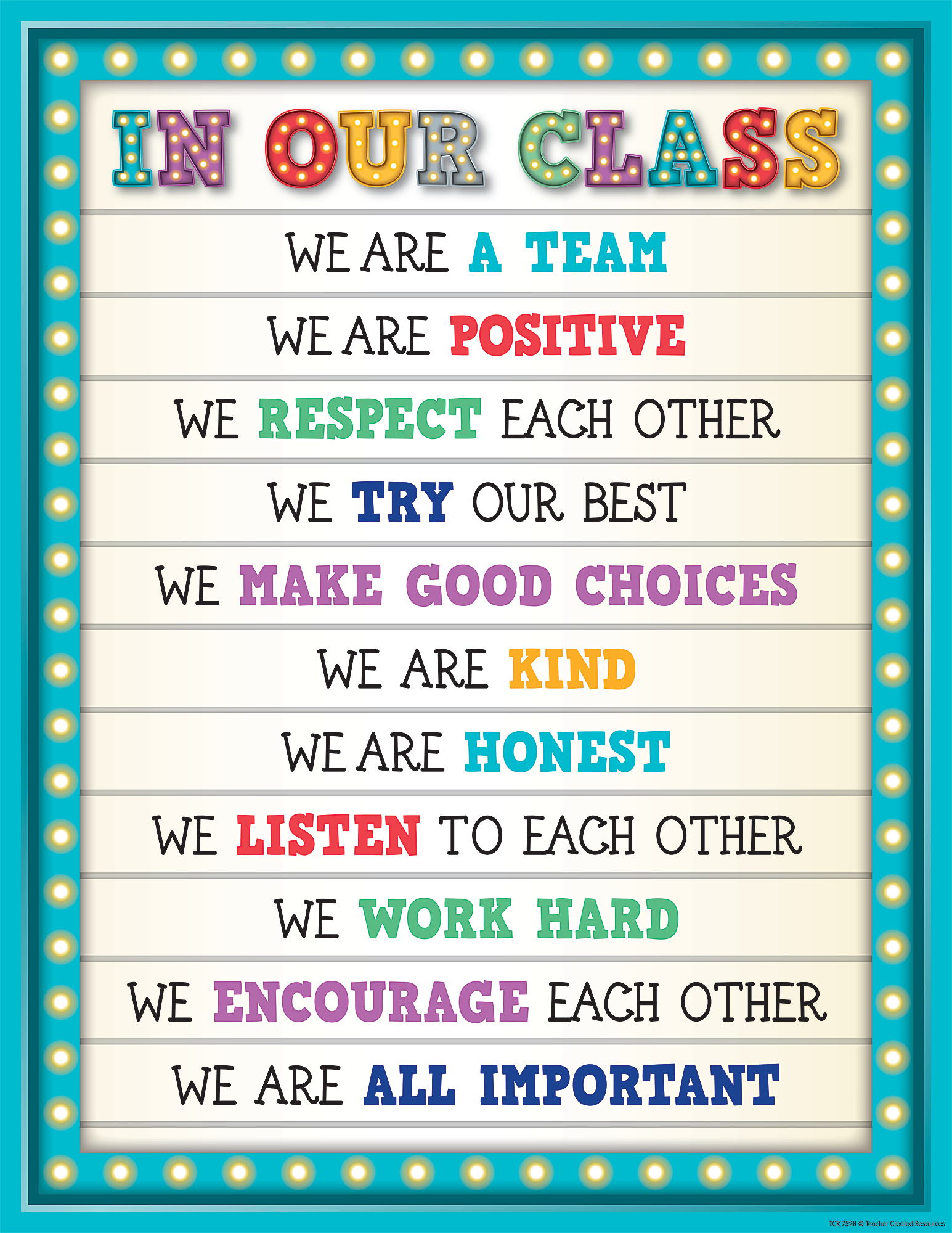 Marquee In Our Class Chart TCR7528 Teacher Created Resources