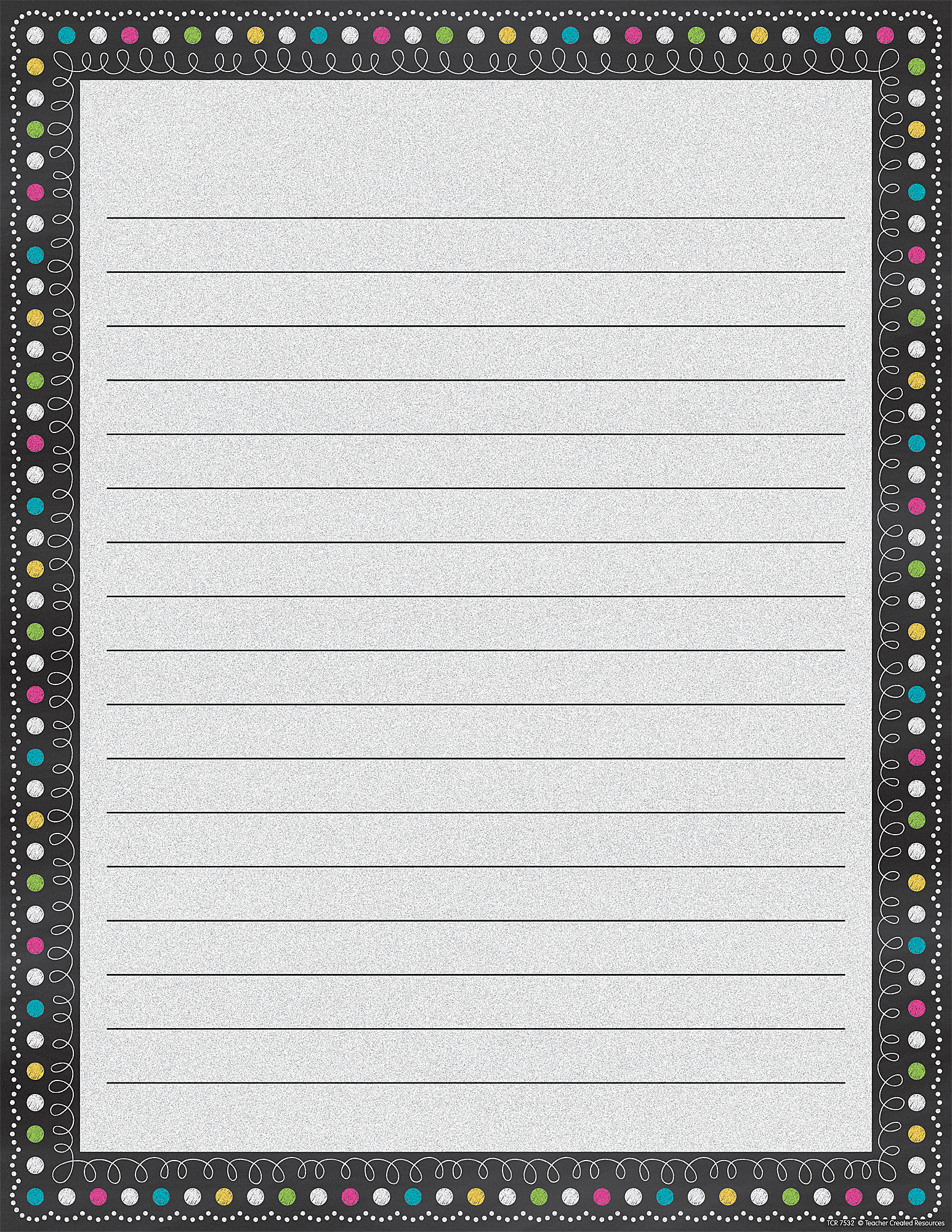 Chalkboard Brights Lined Chart