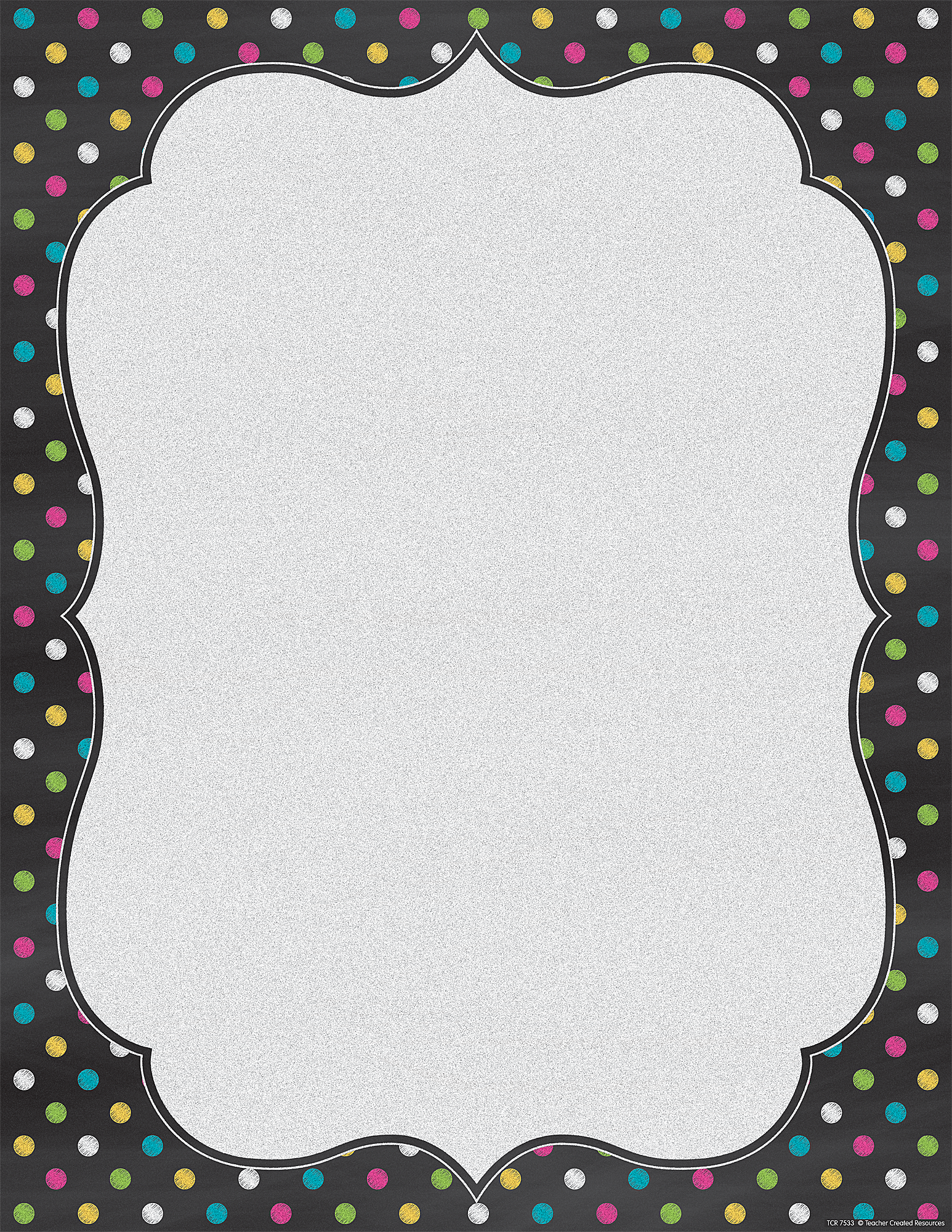 Chalkboard Brights Blank Chart