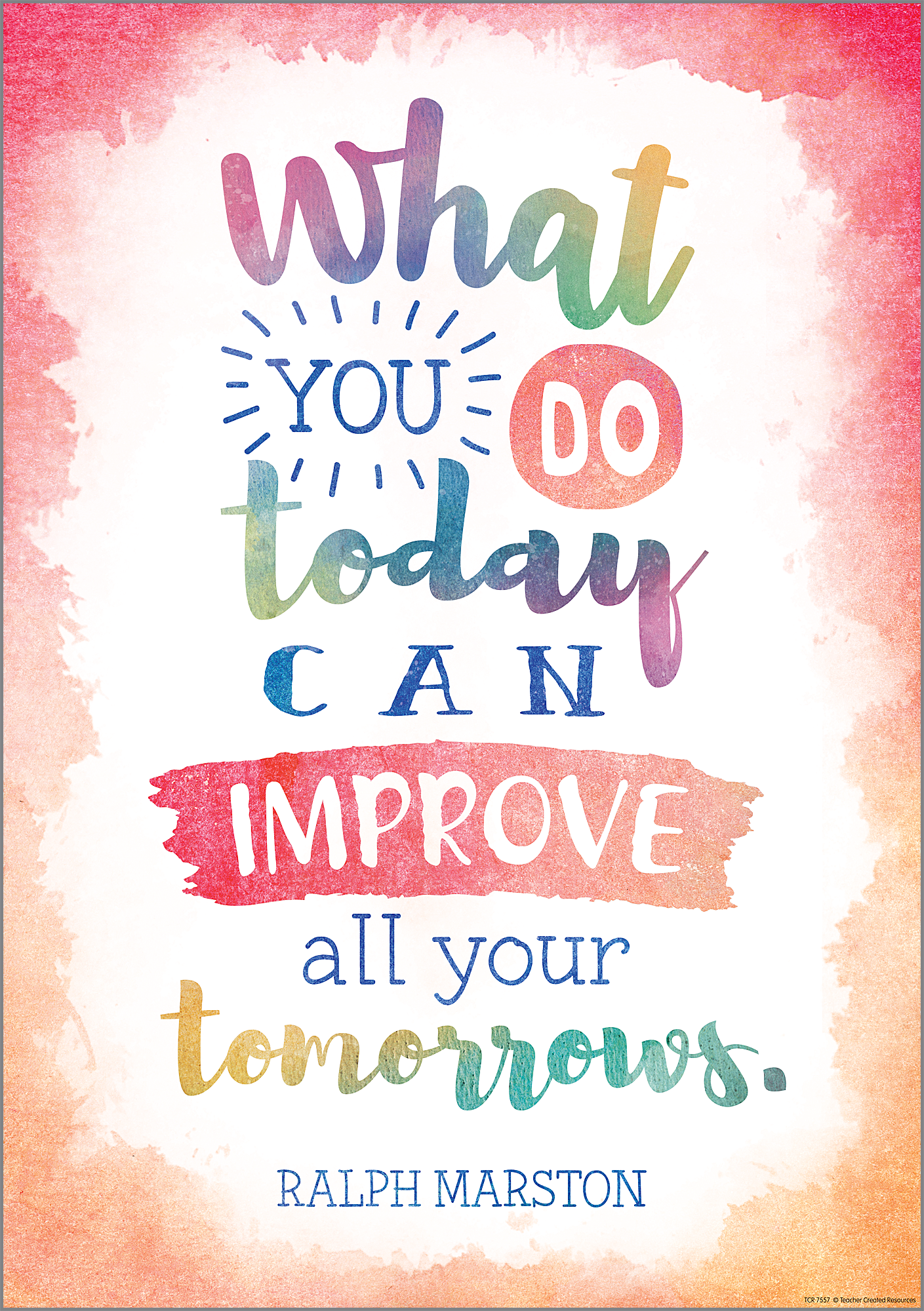 What You Do Today Can Improve Your Tomorrows Positive Poster - TCR7557