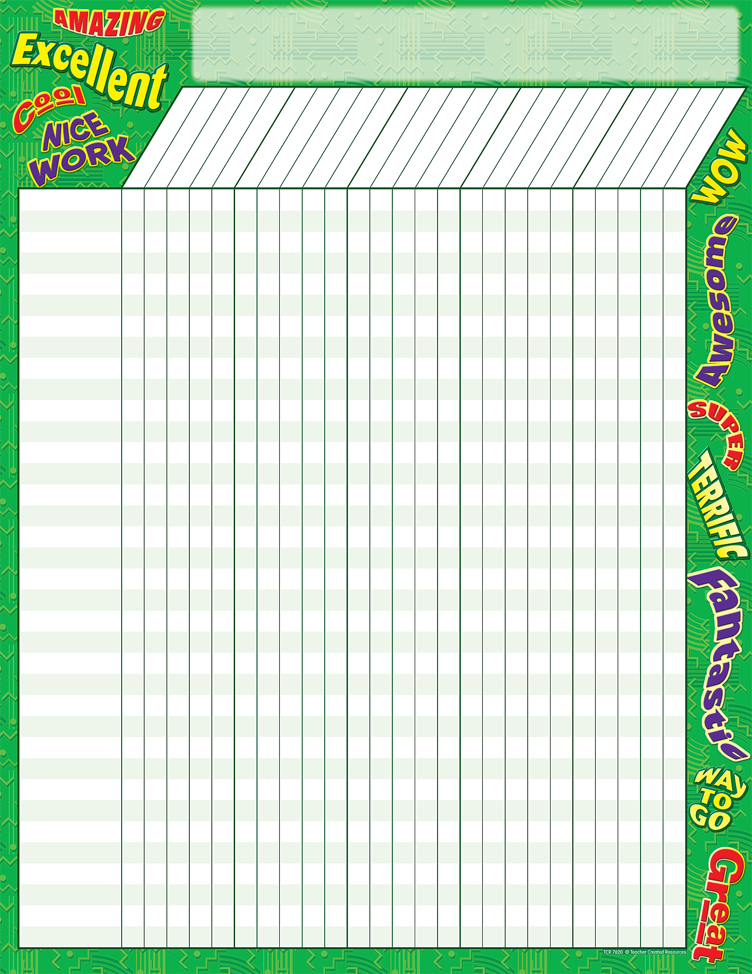 Encouraging Words Incentive Chart TCR7620 Teacher Created Resources