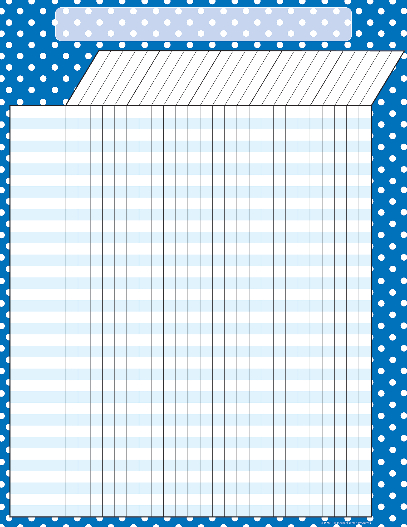 7621 Blue Teacher Created Resources Blue Polka Dots Incentive Chart 