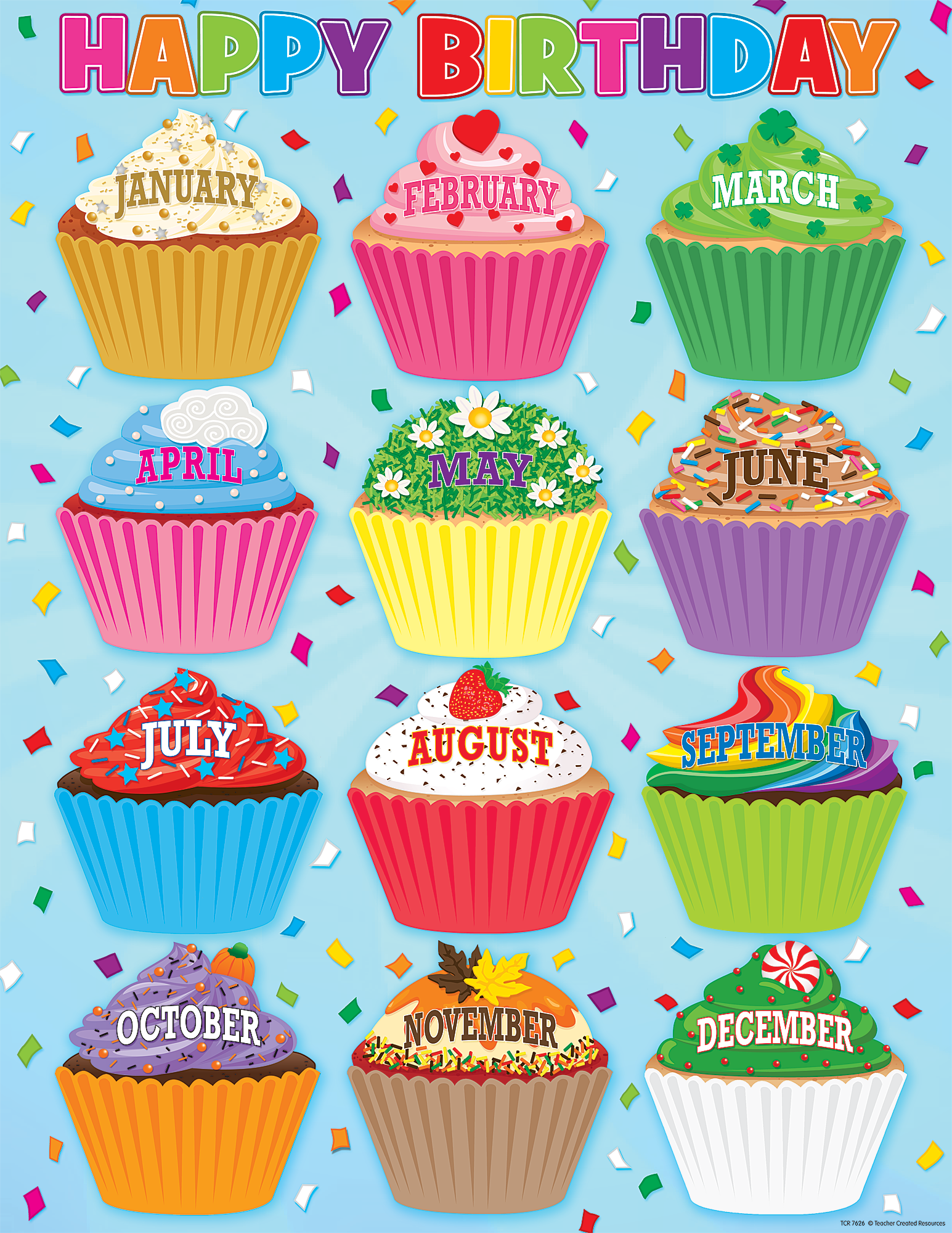 Free Printable Printable Cupcakes For Bulletin Boards