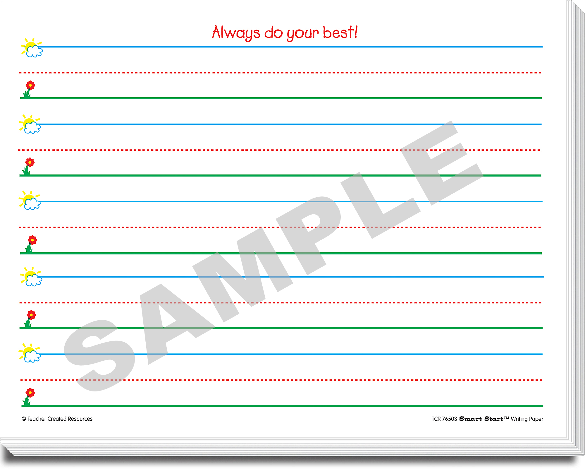 Smart Start Writing Paper Grades K-1 40-Sheet Package